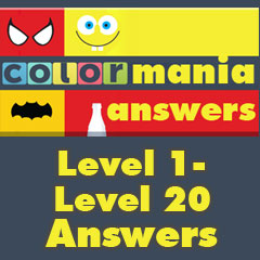 Colormania Answers - Level 1 - Level 20