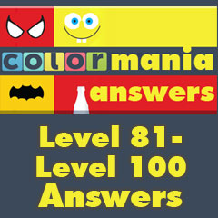 Colormania Answers - Level 81 - Level 100