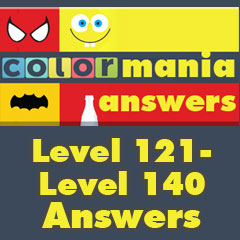 Colormania Answers - Level 121 - Level 140