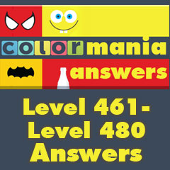 Colormania Answers - Level 461 - Level 480